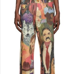 Kidsuper Studios Artistic Print Men's Straight Jeans